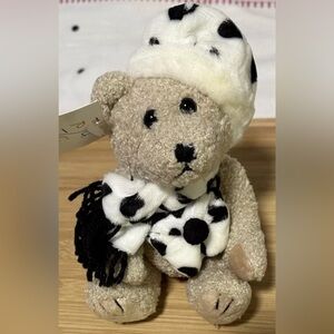 NWT Just Friends Bear Plush Hat, Scarf  & Bag 7" Stuffed Animal With A Cute Face